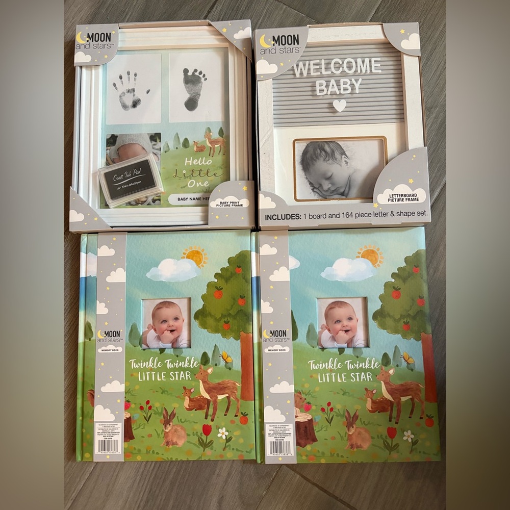 Baby Photo Frame and Memory Book Set